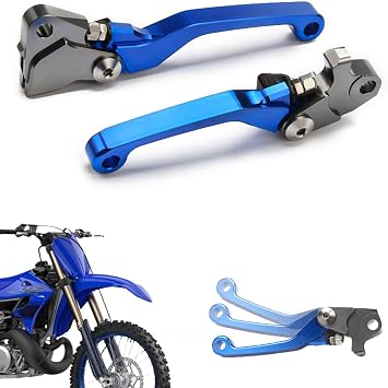 Dirt Bike Clutch Brake Lever Foldable for YZ125/250 2015-2025, YZ250F 2009-2025, YZ125X 2017-2025, YZ250X 2016-2025, YZ426F/450F 2009-2025 and More Motorcycles, Blue