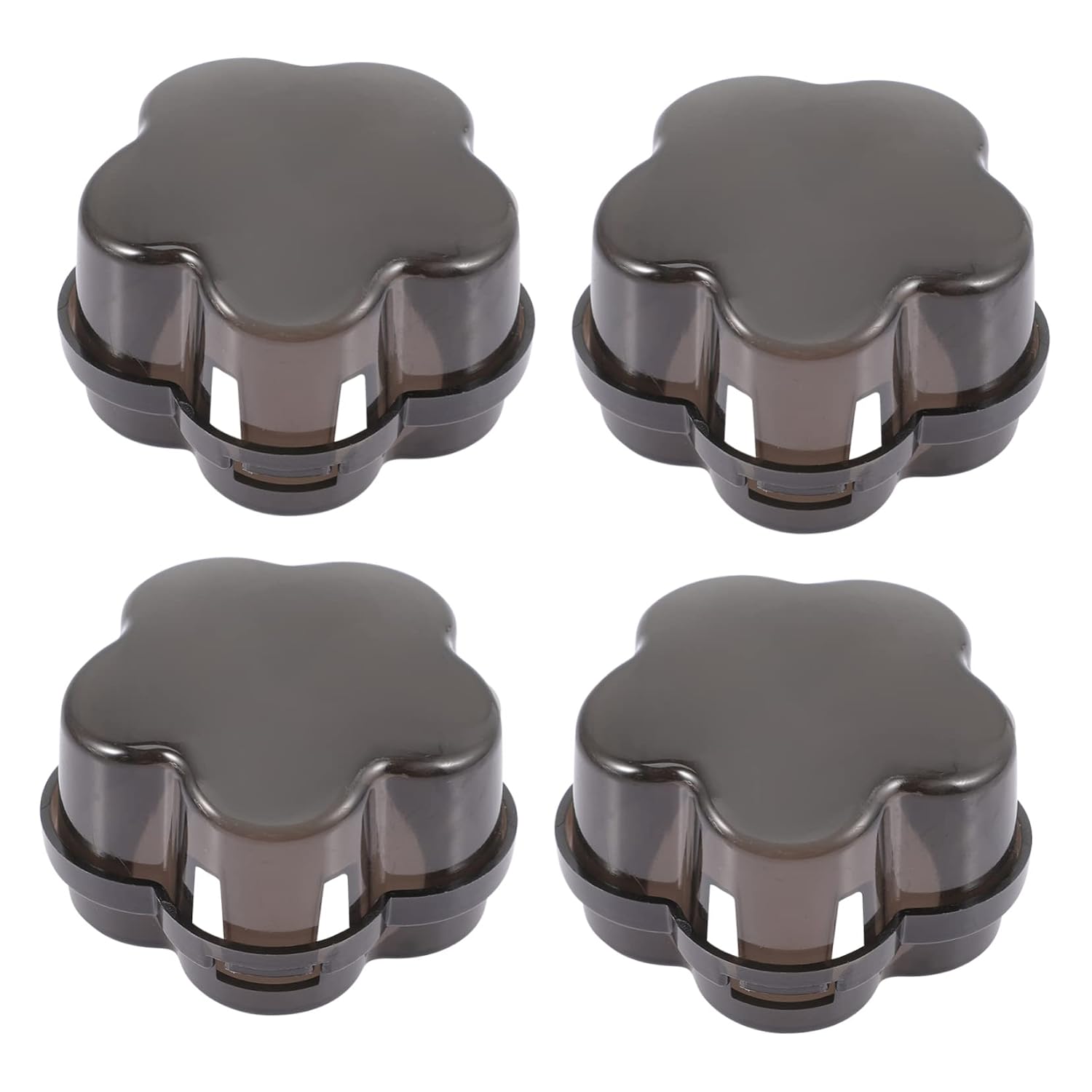 MERRYHAPY 4pcs Gas Stove Knob Covers for Boy Girl Safety Childproof Protection for Ovens and Microwaves Prevents Accidental Gas Activation Deep Gray Design