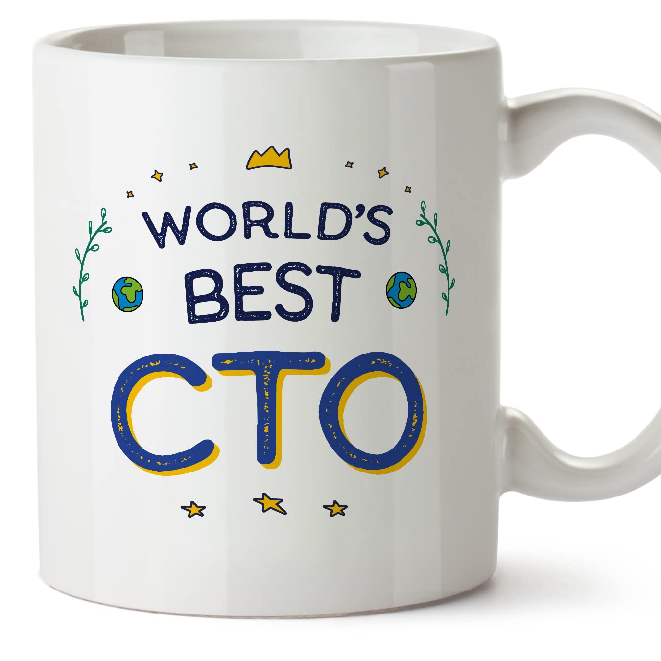 MUGFFINS CTO Mug - in English - World's Best - Funny Gift for Colleagues - Ceramic 11oz Mug โ image 1