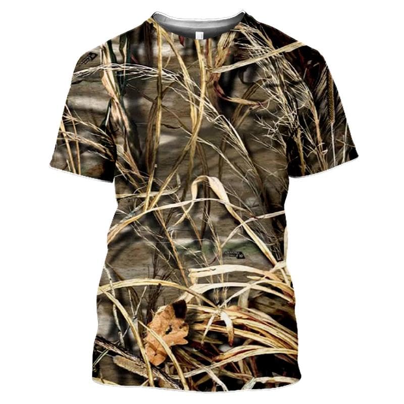 CHANYI Herren 3D Druck T-Shirt Wald Camouflage Jagd 3D Druck Sommer Männer...
