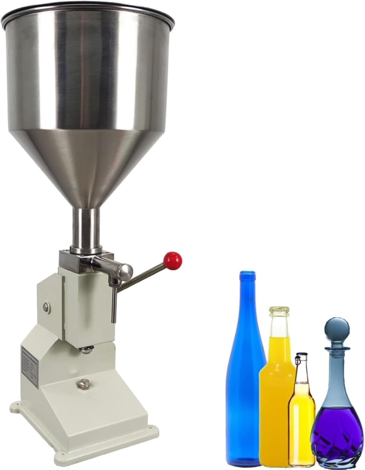 Máquina de llenado manual 5-50ml antiderrames para frascos de altura 95-160mm