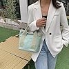 QUINTRA Tote Handbag Canvas Tote Bag Women's Small Shoulder Bag with Zip Expressionist Mascara, b, One Size #1