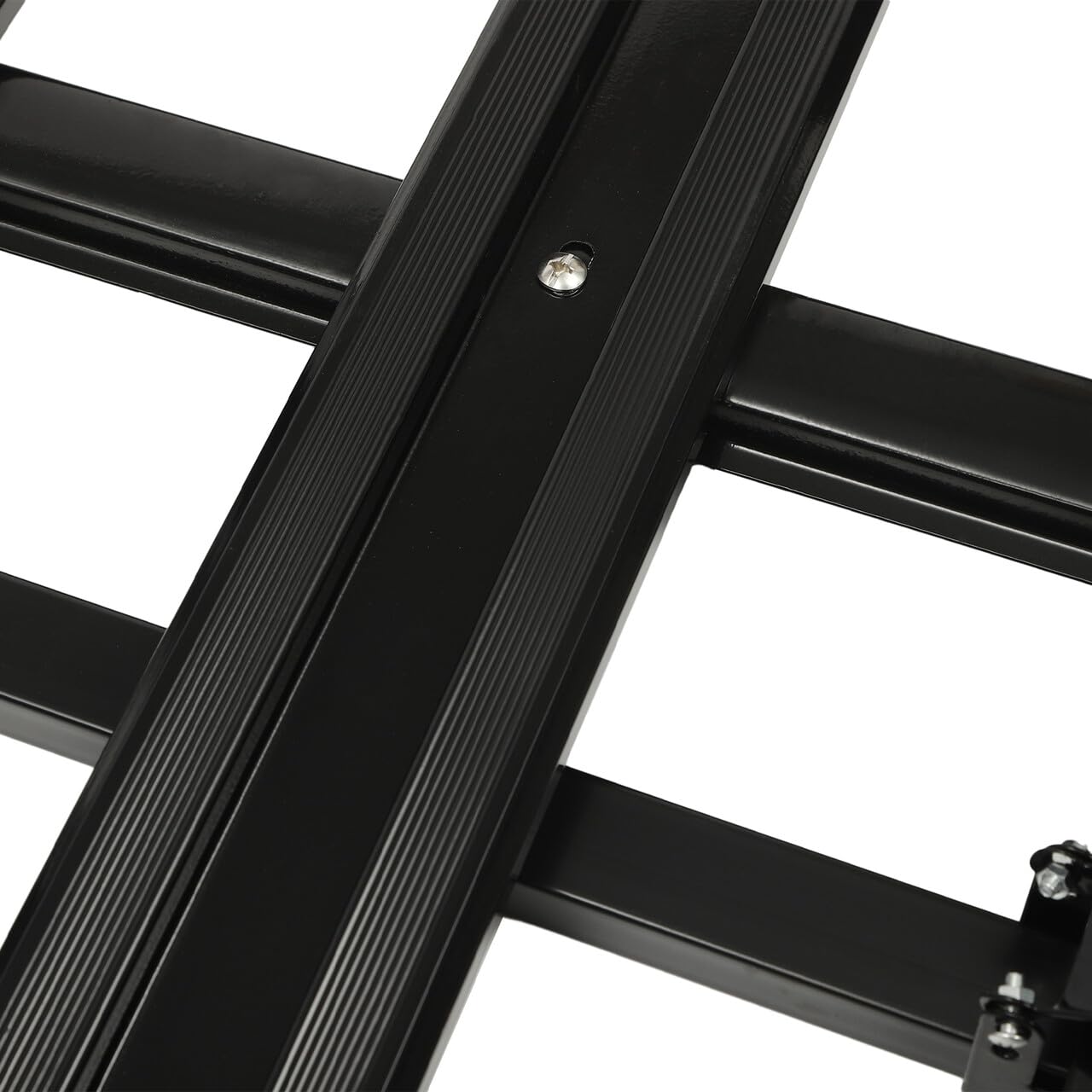 Barras de techo universales negras para coche, cesta de carga y portabicicletas, soporte de aluminio