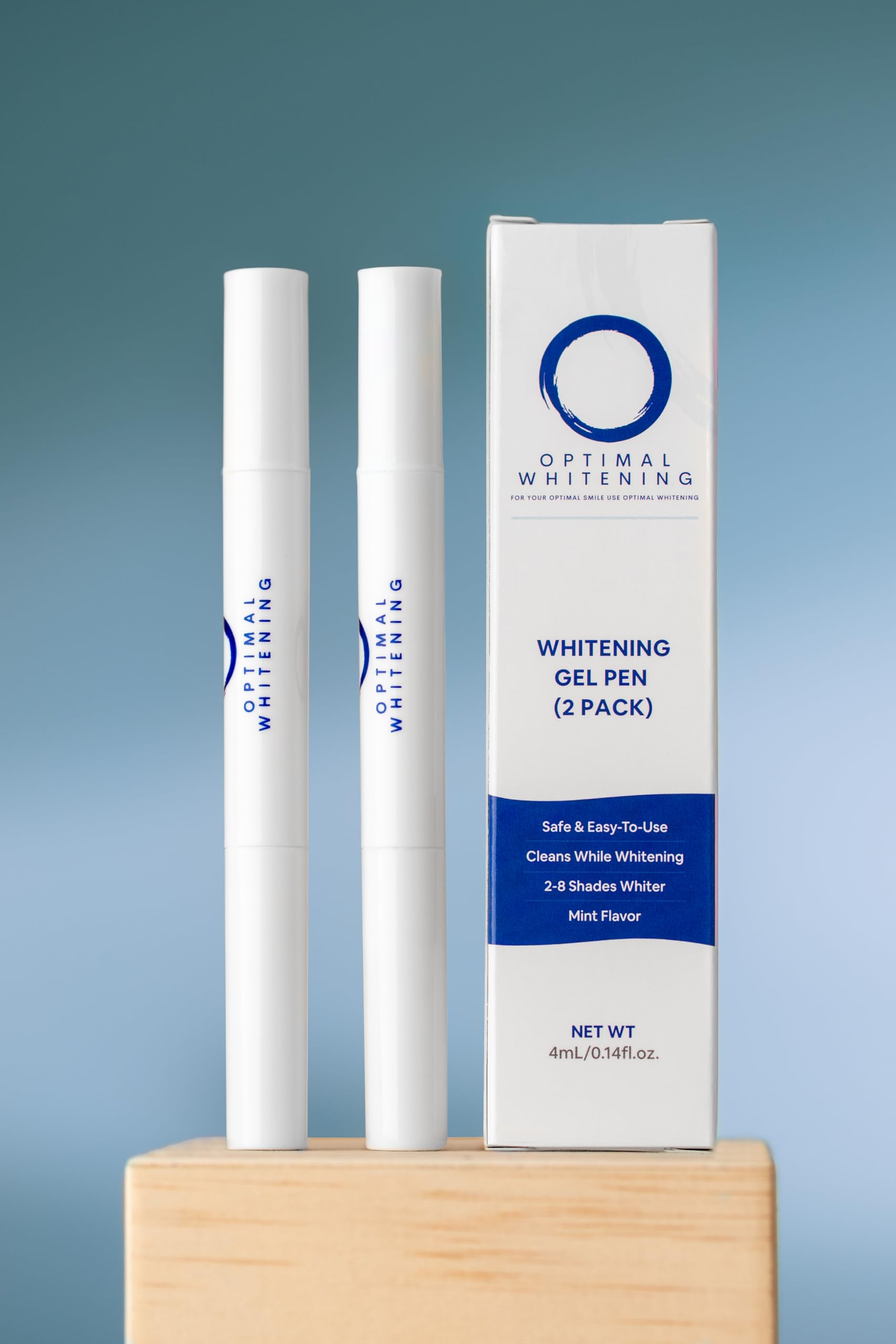 Teeth Whitening Pens for Fast Touch-Ups, Portable Gel Applicator Brightens Smile 2-8 Shades, Gentle Non-Sensitive Formula