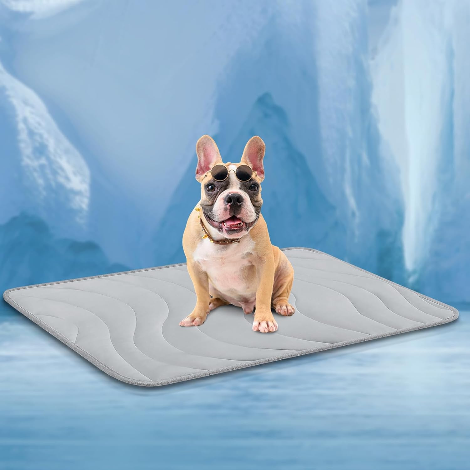 Cozyide Dog Cooling Mat, Large Cooling Mat for Dogs, Reversible Pad for Pet, 36" L x 23" W,Light Grey