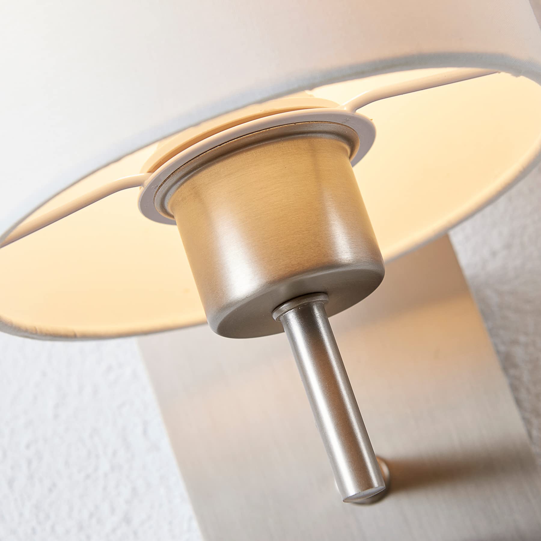 Lindby Wandleuchte, Wandlampe Innen Camilo (Modern) in Alu aus Textil (1 flammig E27) - Wandleuchten Wandstrahler Wandbeleuchtung Schlafzimmer/Wohnzimmer Wohnzimmerleuchte