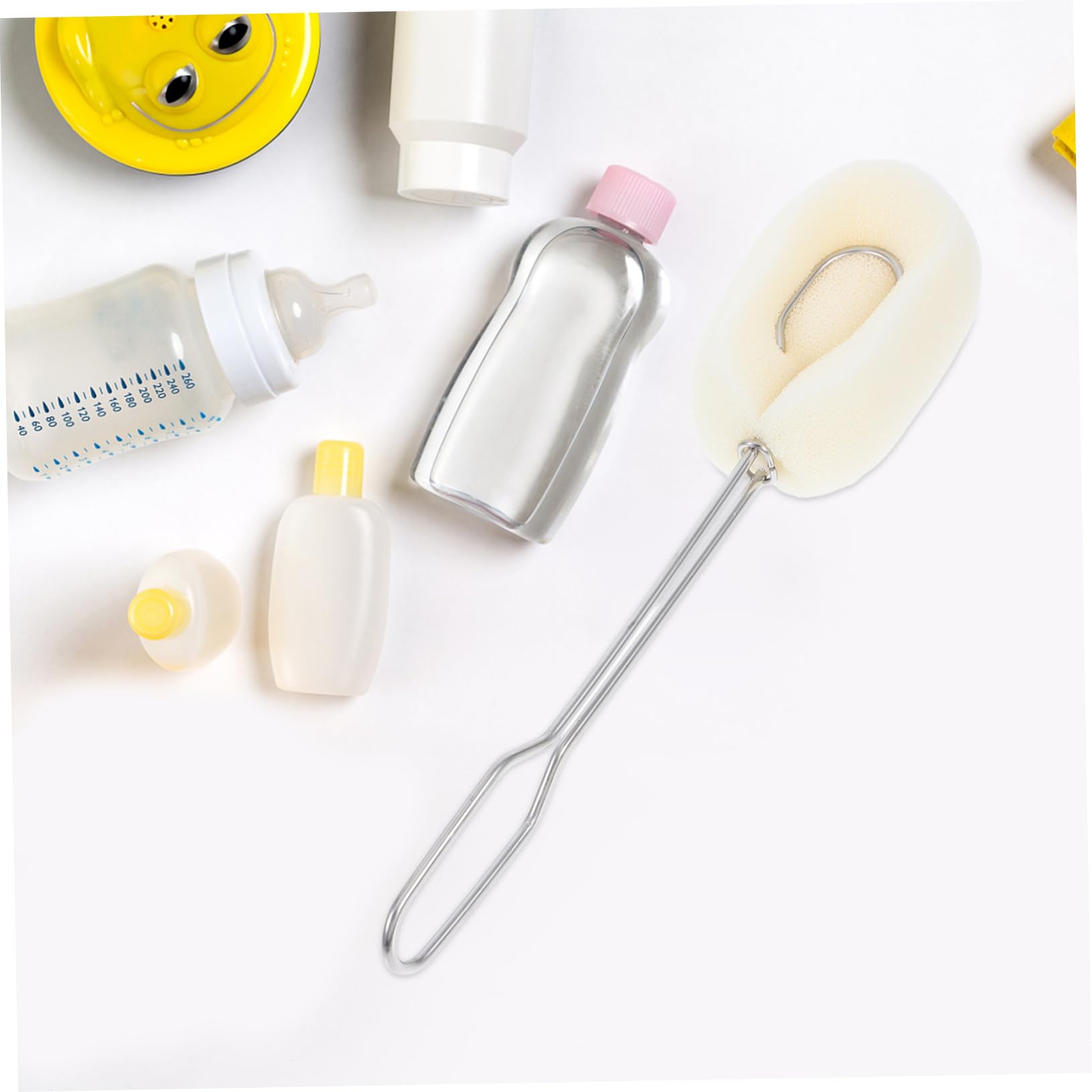 2piezas Cepillos Inoxidable para Lavar Biberones Vasos y Botellas Mango Ergonómico para