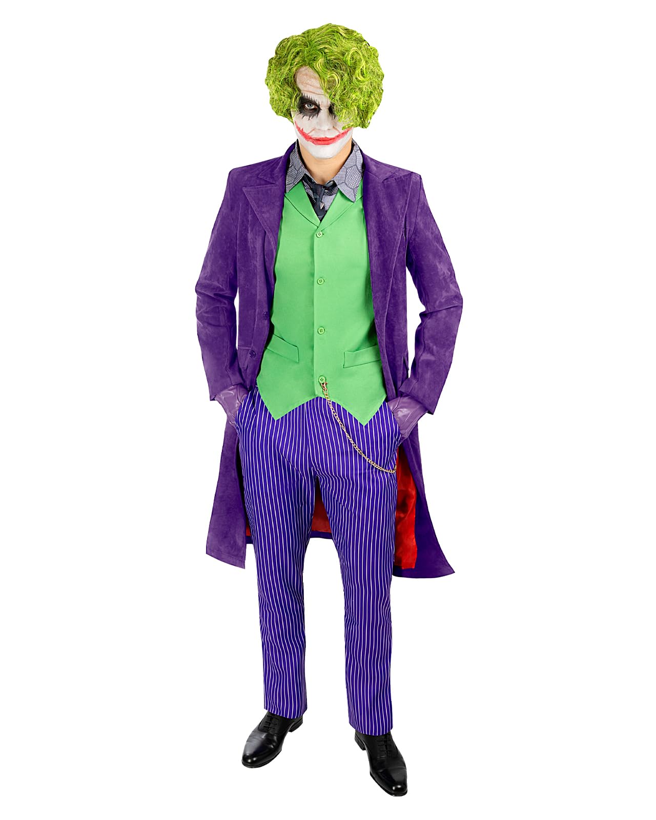 Joker-kostuum voor heren, horror clownskostuum voor heren, Halloween