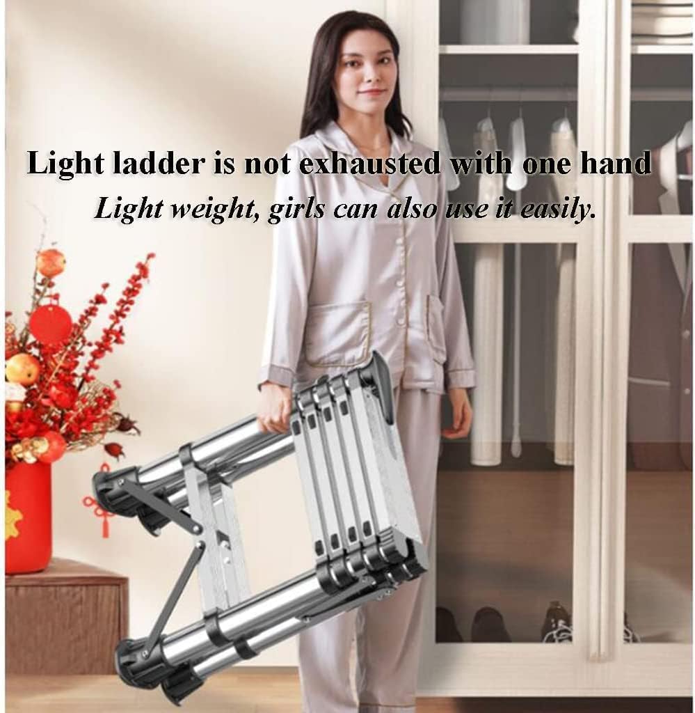 Step Ladder Folding Step Stool Extension Ladder Portable Telescoping Ladders A-frame Folding Ladder Home Small Multi-use Step Ladders For Outdoor Indoor Folding Ladder Telescoping Ladder ( Color : A ,