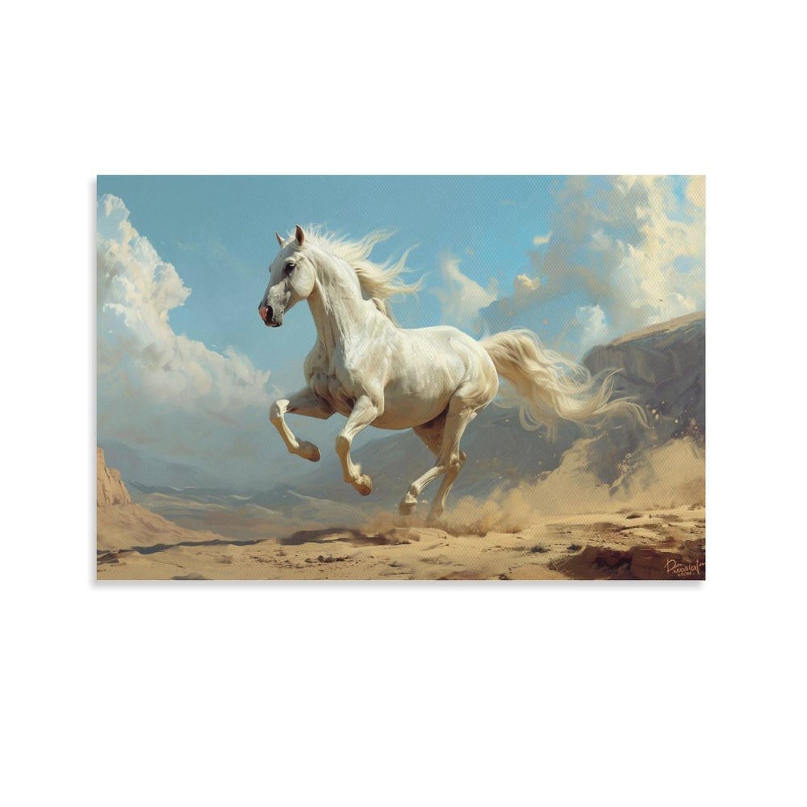 ルアーン・マニング　馬の絵画 白フレーム付き ルアーン・マニング 馬の絵画 白フレーム付き - メルカリ