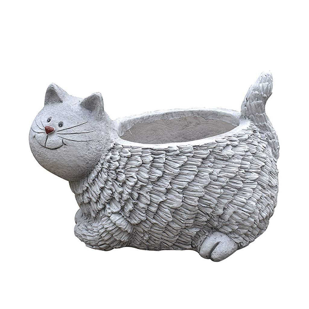 SWENEEN Planter Flower Pots Garden Pots Garden Decor Unique Pots For Plants Cute Cat Sculpture Large Planters Outdoor Garden Decor,43x29x29cm