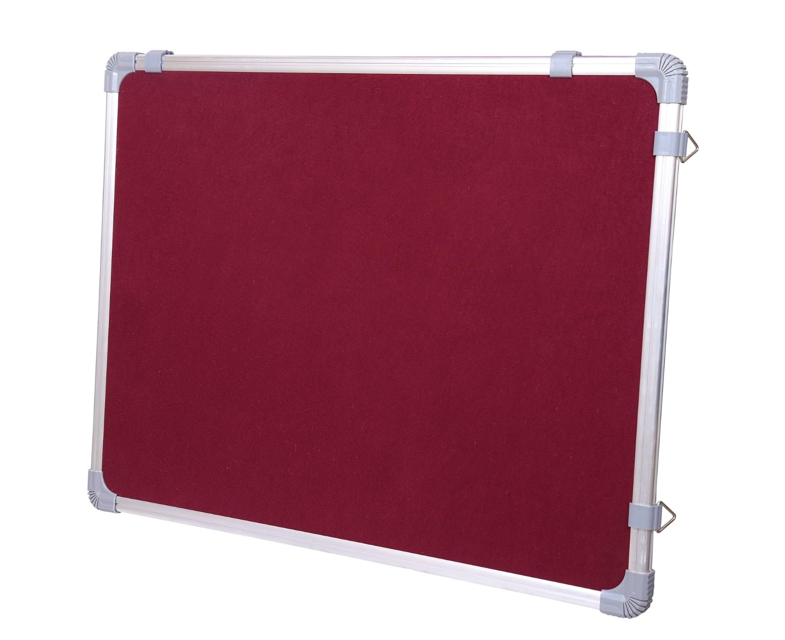 OBASIX® Classic Series 1.5x2feet Maroon Pin Up Board with 20 Push-pins for School College Office |Natural Finesse Aluminium Frame-image-35