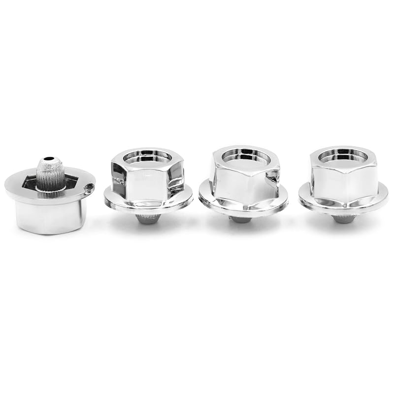 Kit com 50 rebites plásticos para aro de roda 6,5 mm RTRHINOTUNING, acabamento prata cromado