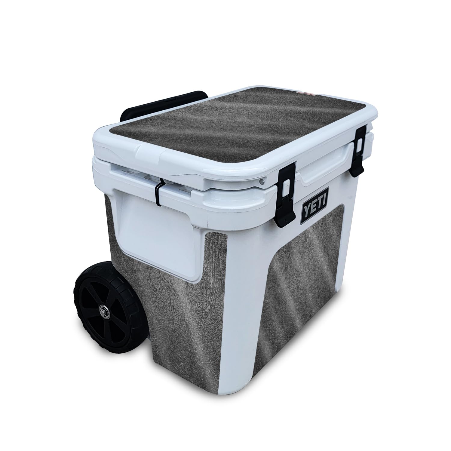 Glossy Glitter Skin Compatible with Yeti Roadie 32 Wheeled Cooler - Black Leather - Premium 3M Vinyl Protective Wrap Decal Cover - Easy to Apply | Crafted in The USA by MightySkins