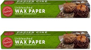 PaperChef - Culinary, Unbleached Wax Paper - Multipurpose, Non-Stick Paper - 12" x 75' - 75 sq ft 2-Pack