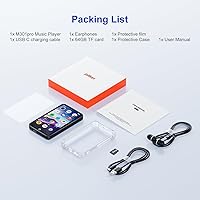 Vista 8 de Reproductor MP3 de 96 GB con Bluetooth y WiFi, reproductores MP4 portátiles con pantalla táctil de 4.02 pulgadas, reproductor MP3 Android Kids