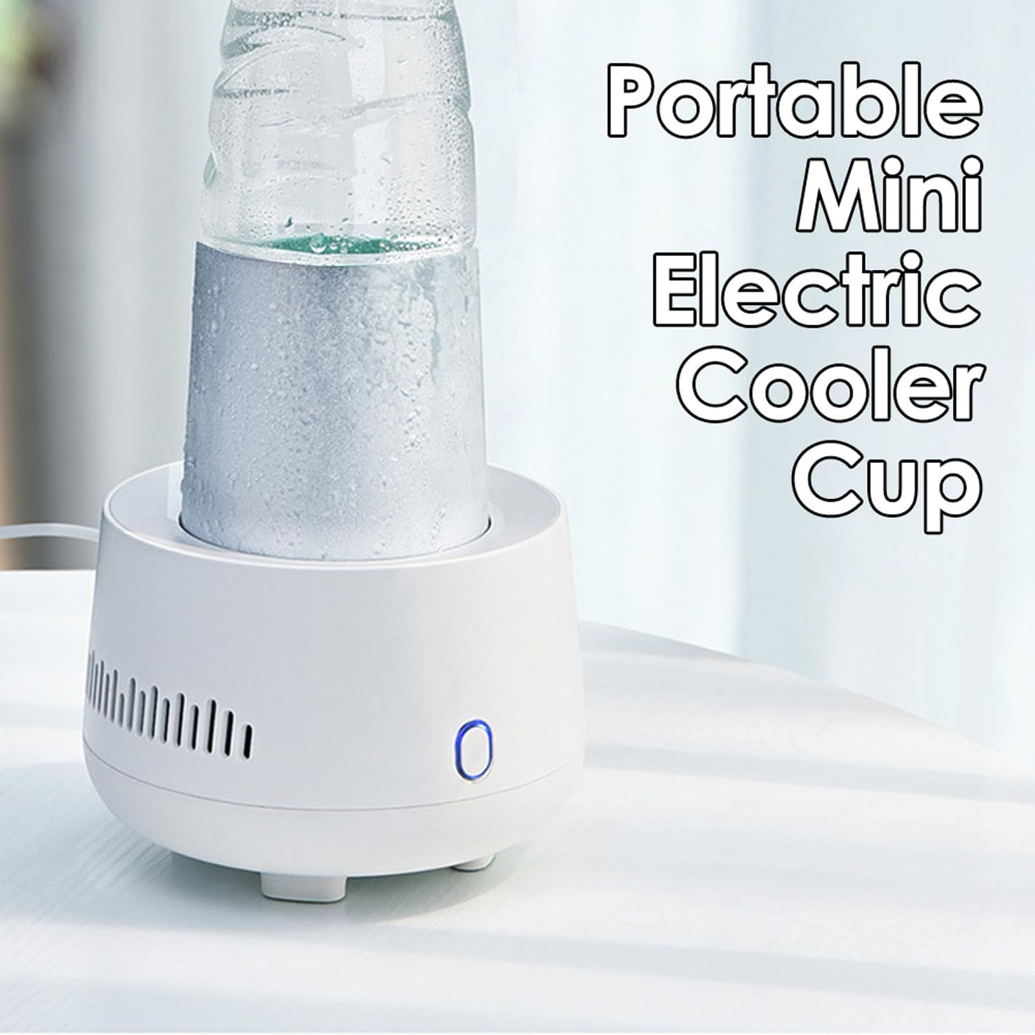 Portable Fast Cooling Cup | Electronic Refrigeration Cooler Mini Electric Cooler Cup, for Beer, Wine, Beverage, Drink, Water, Fruit