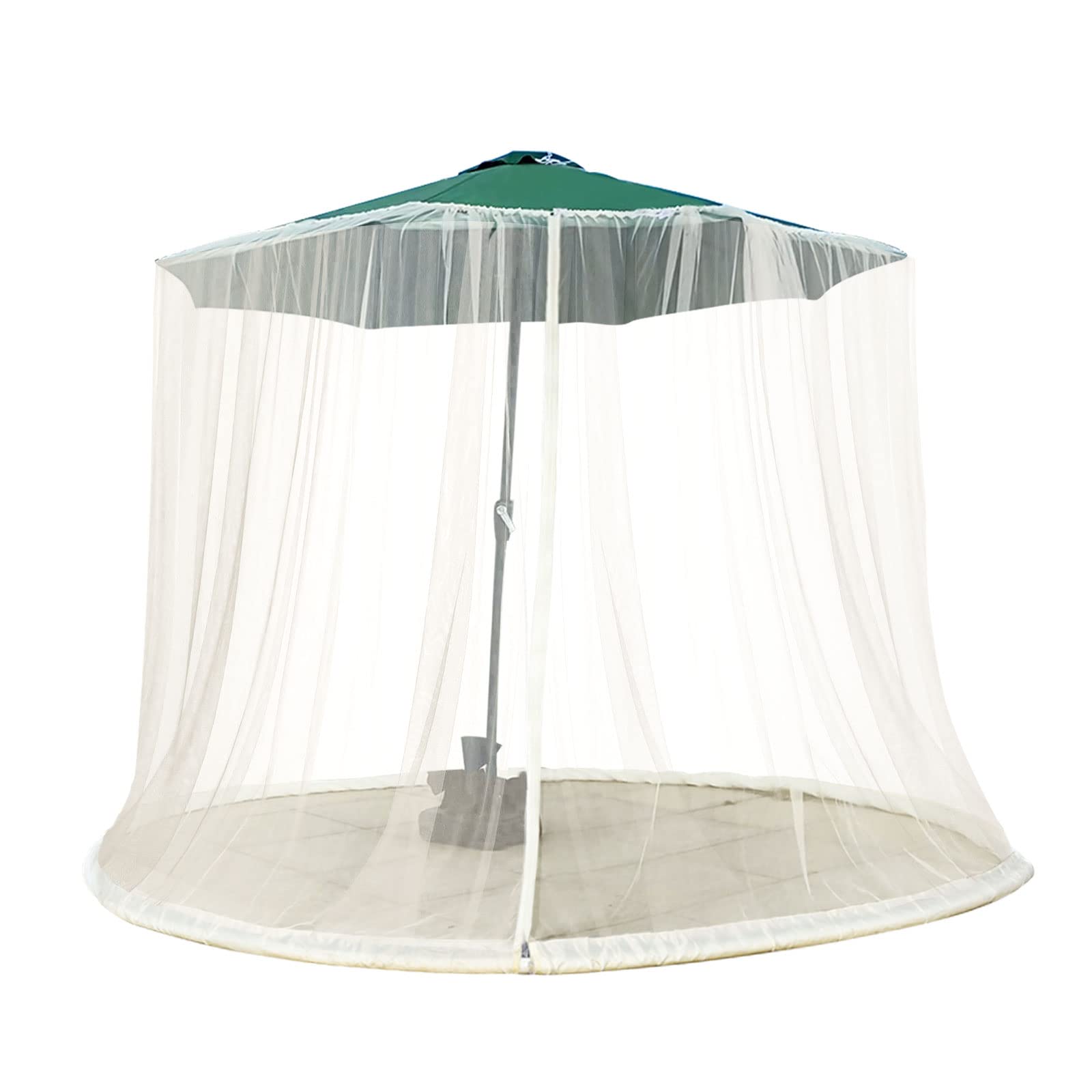 Universeller Terrassenschirm, Moskitonetz, Adjuble ered Bug mit Dstring, perfekt für Outdoor-Regenschirme und Terrassentische (nur Netz)