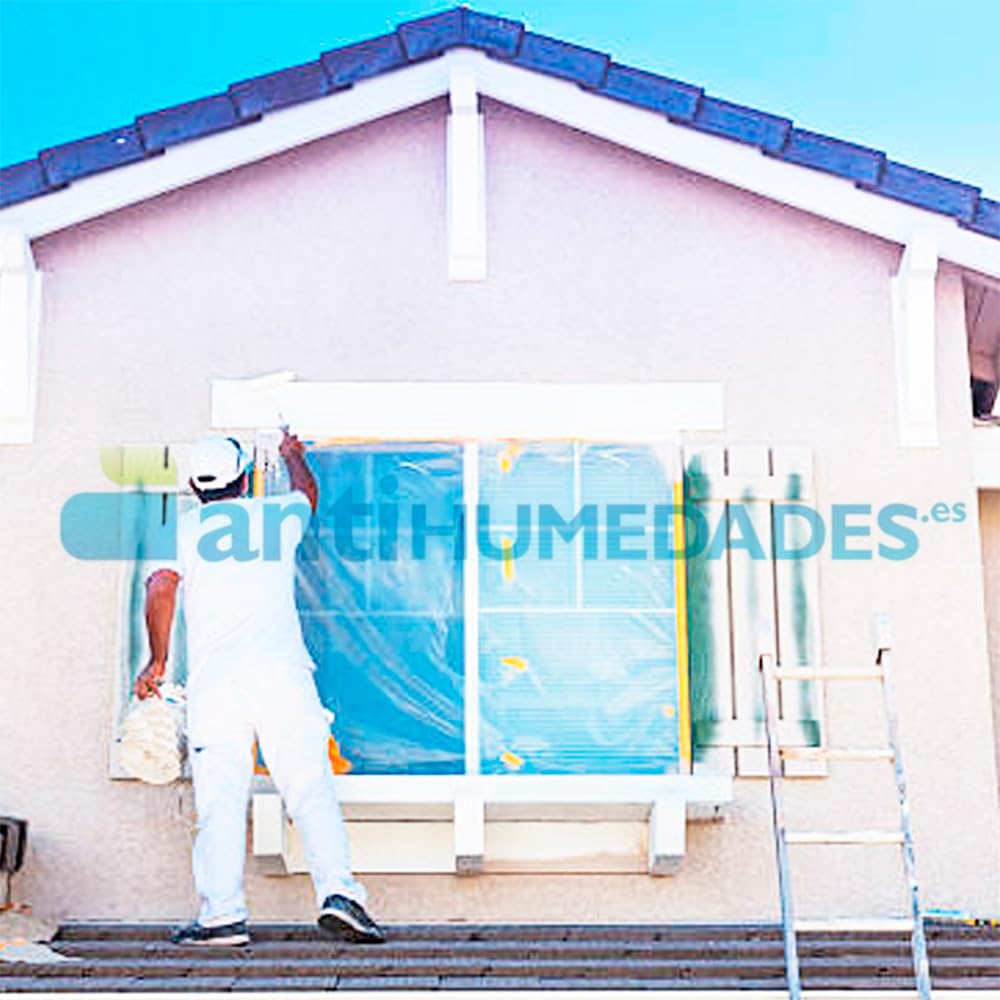 Pintura térmica Anti-Calor especial Fachadas (15L) Aísla del calor y protege la fachada - Reduce la temperatura de la vivienda y refleja la radiación solar