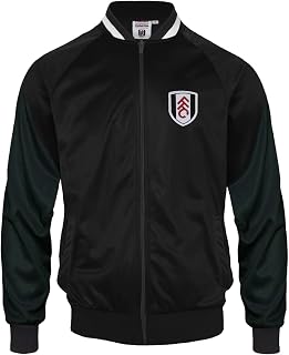 Fulham FC Mens Jacket Track Top Retro Official Football Gift