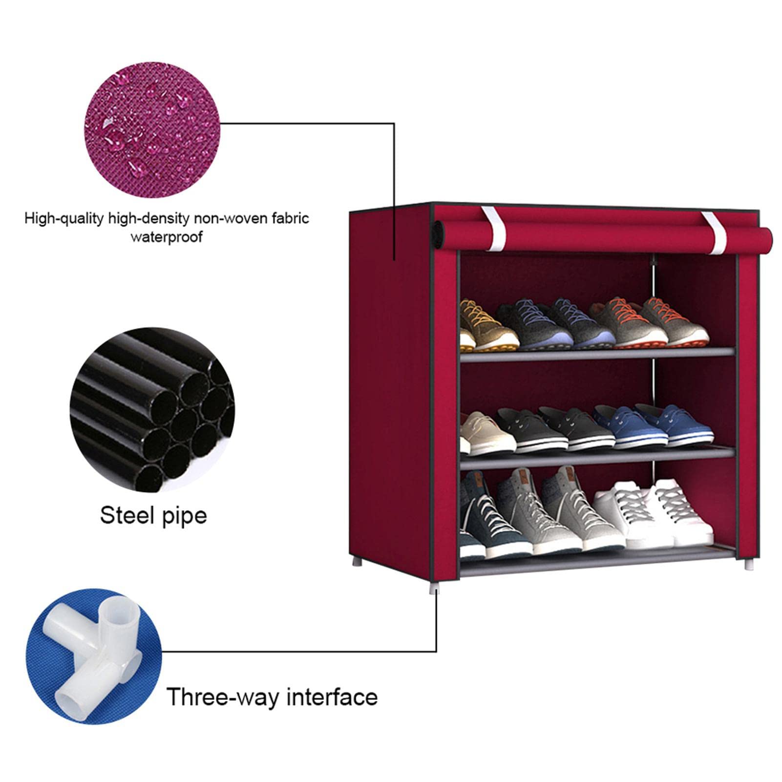 YHQZNLXQ Support à Bottes Long Peu encombrant – Tour à Chaussures en Tissu Non tissé pour Couloir Placard – Idéal pour Le Rangement des Bottes des Chaussures