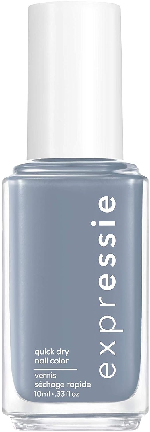 essie expressie Quick-Dry Vegan Nail Polish, Air Dry, Slate Blue, 0.33 Ounce : Everything Else