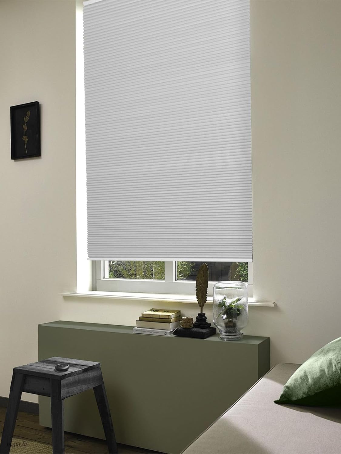 No Drill No Tools Cellular Shades Custom Blackout Honeycomb Blinds Cordless Thermal Insulated Window Blinds Easy to Install Cellular Shade for Windows Blackout Black,Custom Size
