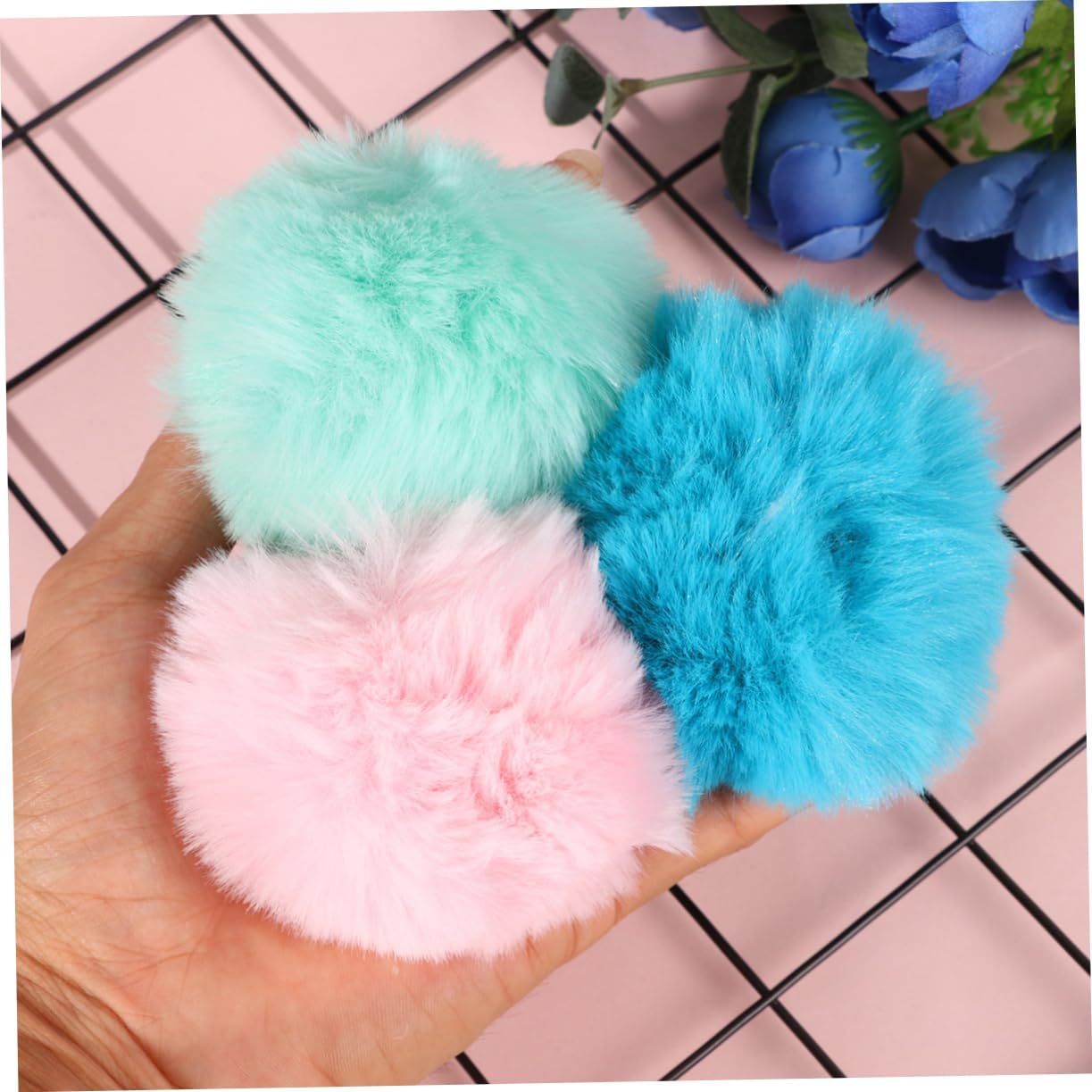 BELLIFFY 30pcs Colorful Plush Imitation Fur Craft for Hats Clothes and Home Decor Light Dark Light Green Adorable Fluffy Accessories