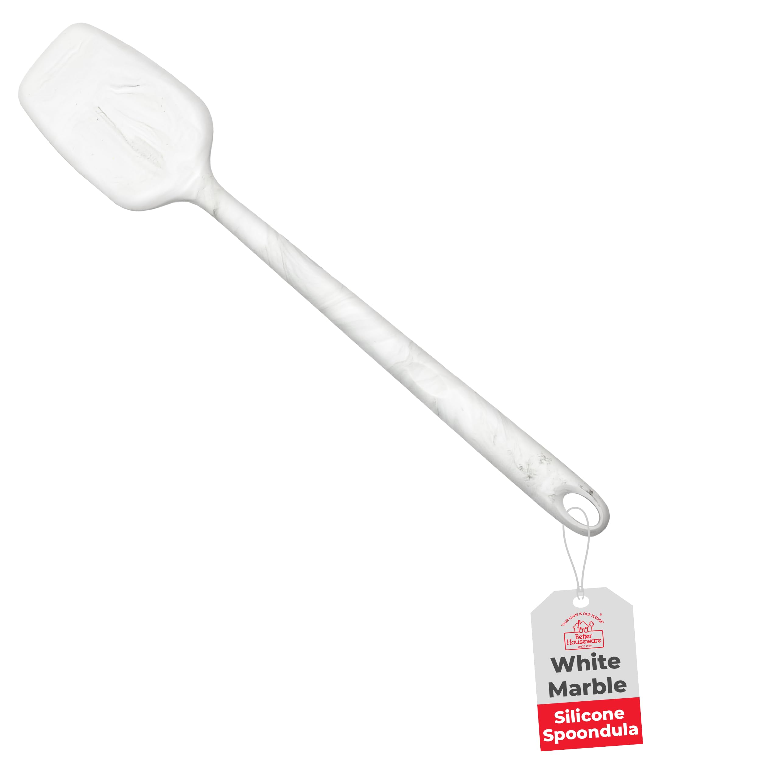 Spoonala Snapklik.com : White Marble Silicone Spoonula, Nonstick Silicone Spoon ...