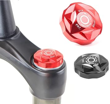 Bike Air Valve Top Cap Cover for Suspension Fork, 2 Anodized Color Options