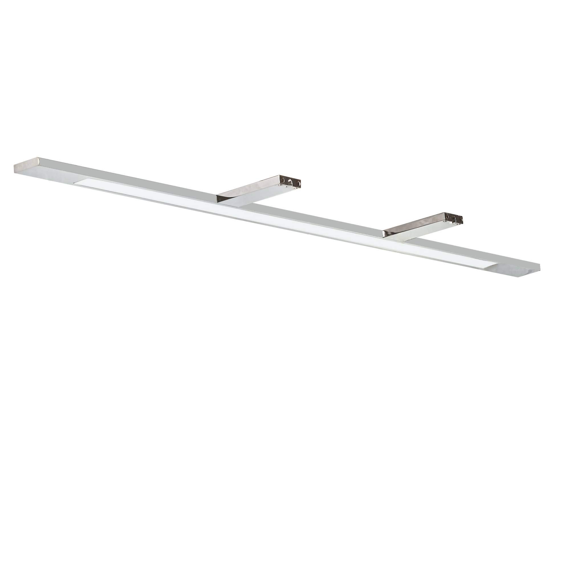 LED Spiegelleuchte 740mm neutralweiß 230V aus Aluminium verchromt - IP44 für Bad, Badezimmer Spiegellampe Spiegelschrank-Lampe Schrankleuchte Schminklicht