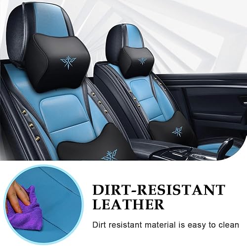 Miniatura 10 de PangDou - Fundas de asiento de 5 asientos para Land Rover Range Rover Evoque 2005-2023, juego completo de fundas de asiento de automóvil delanteras