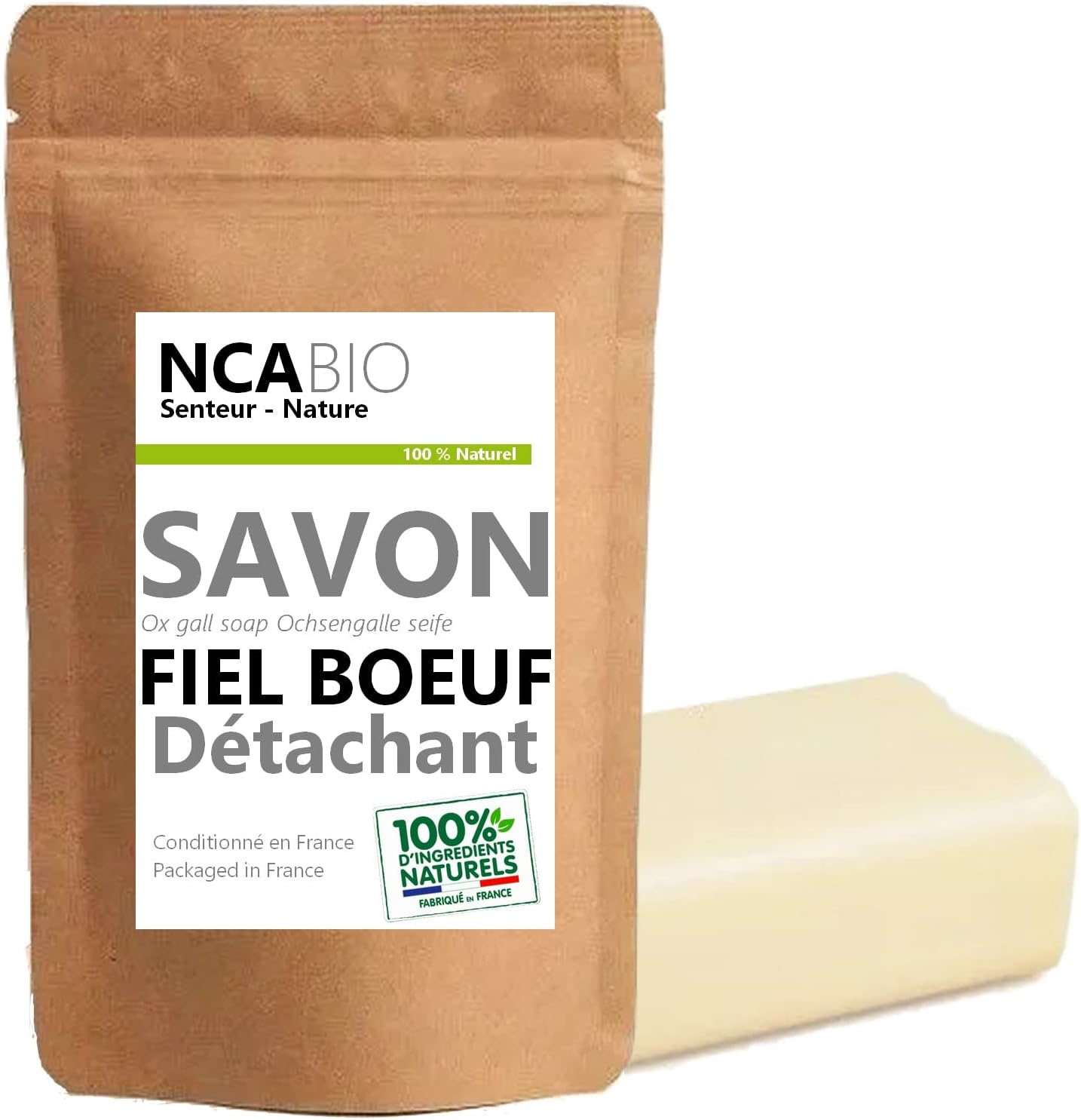 Savon Détachant Fiel de Boeuf 100g, Élimination Taches tenaces