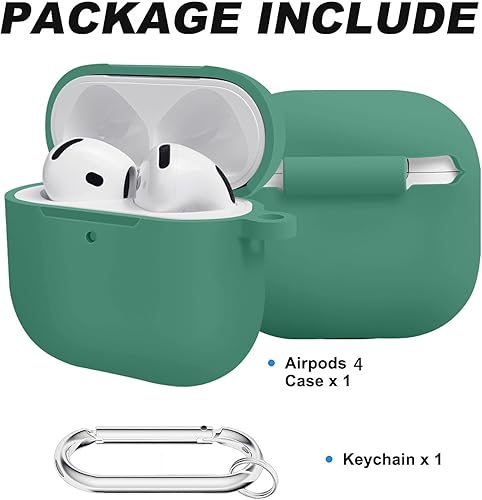 Vista 163 de Funda compatible con AirPods de tercera generación, accesorios de protección de silicona con llavero y kit de limpiador para mujeres y hombres, LED