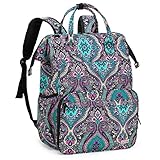 LoDrid Pflegetasche, Robuste Medizinische Tasche für Pflegekräfte, Rucksack mit stabilem Stahlrahmen(Oben), 15,6-Zoll-Laptopfach,Reißverschluss und Innenpolsterung, Totem (Nur Rucksack)