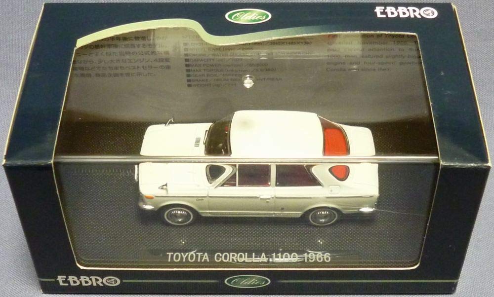Amazon | エブロ 1/43 トヨタカローラ 1100 (1966) ホワイト 完成品