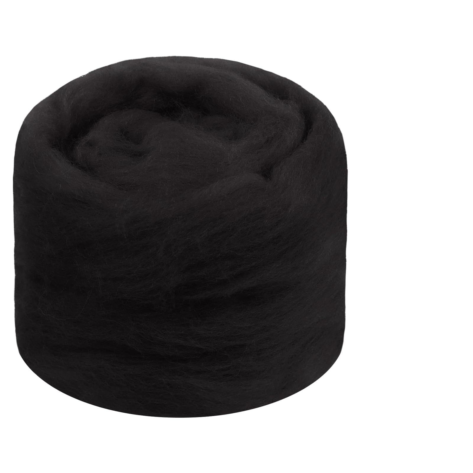 Uiopa Needle Felting Wool, 50g Felting Wool Soft Wool Roving Yarn, Coffee Wool Roving for Needle Felting, Wet Felting, Felting Projects, DIY Crafts — image 1