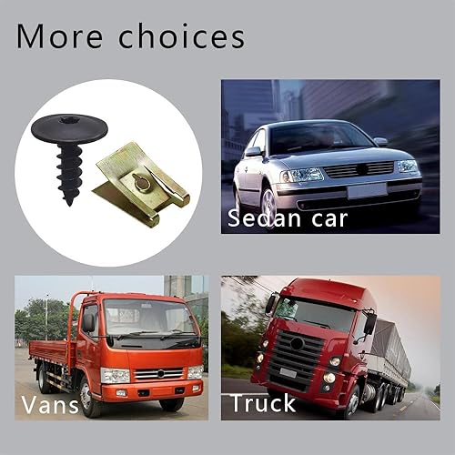 Miniatura 3 de ASUBHA 10 juegos de fundas para parachoques de guardabarros, cubierta de parachoques delantero, pernos de parachoques delantero, protectores contra