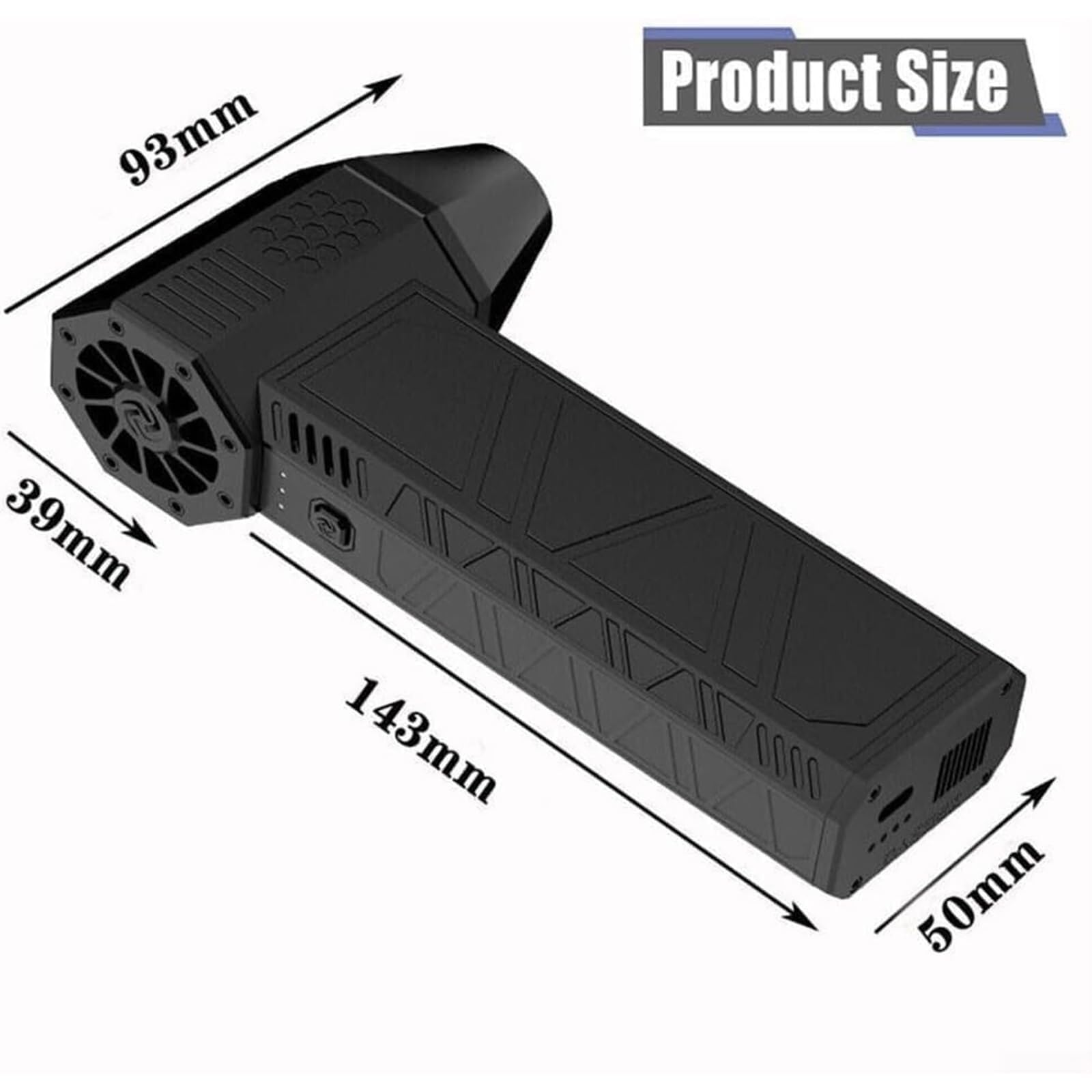 Air Blaster 2.0, Hydrayne Air Blaster 2.0, Mini Ventola Ricaricabile Hydraynex, Spolverino Ad Aria Compressa, Soffiatore Elettrico Air Duster-3 Regolabile 130000 Giri/Min, For Casa, Tastiera, Auto (S