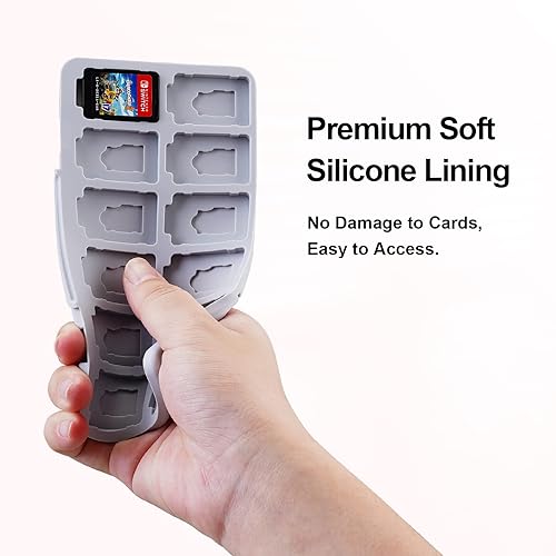 Miniatura 4 de JINGDU Switch Game Case for SwitchLiteOLED Model (2021) Games, the Game Cartridge Case Holder Can Store 48 Game Cards and 24 Micro SD Cards, Hard