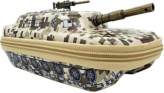 KKPLZZ Creative Tank Pencil Case for Boys Girls, Large Capacity Pen Bag Pouch Pencil Box with Password Lock Zipper, Tank Pen Pouch Holder EVA Organizer Stationery Box for Student Teens