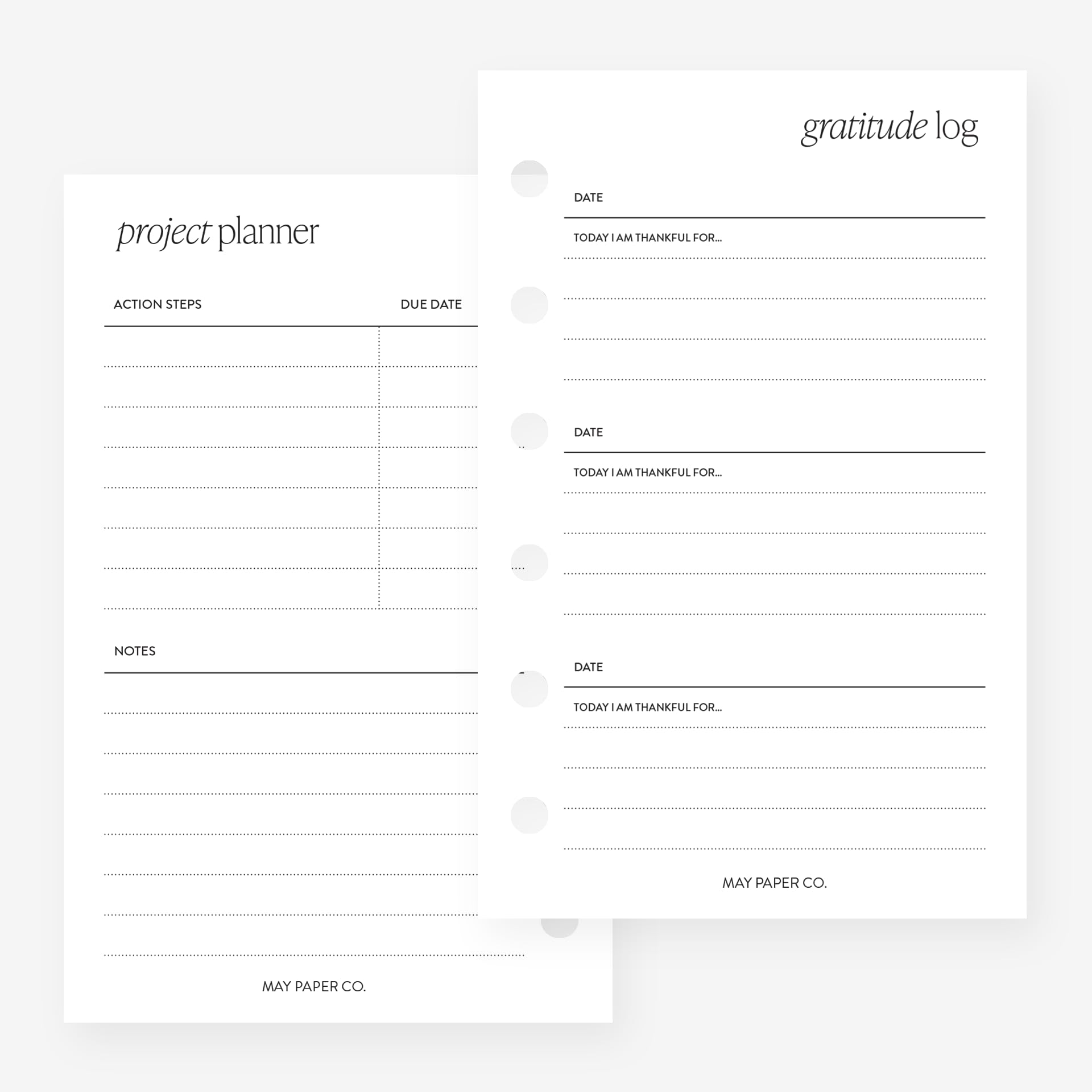 Recharge d'agenda gratitude 6 anneaux format poche 3,2 x 5 - 2