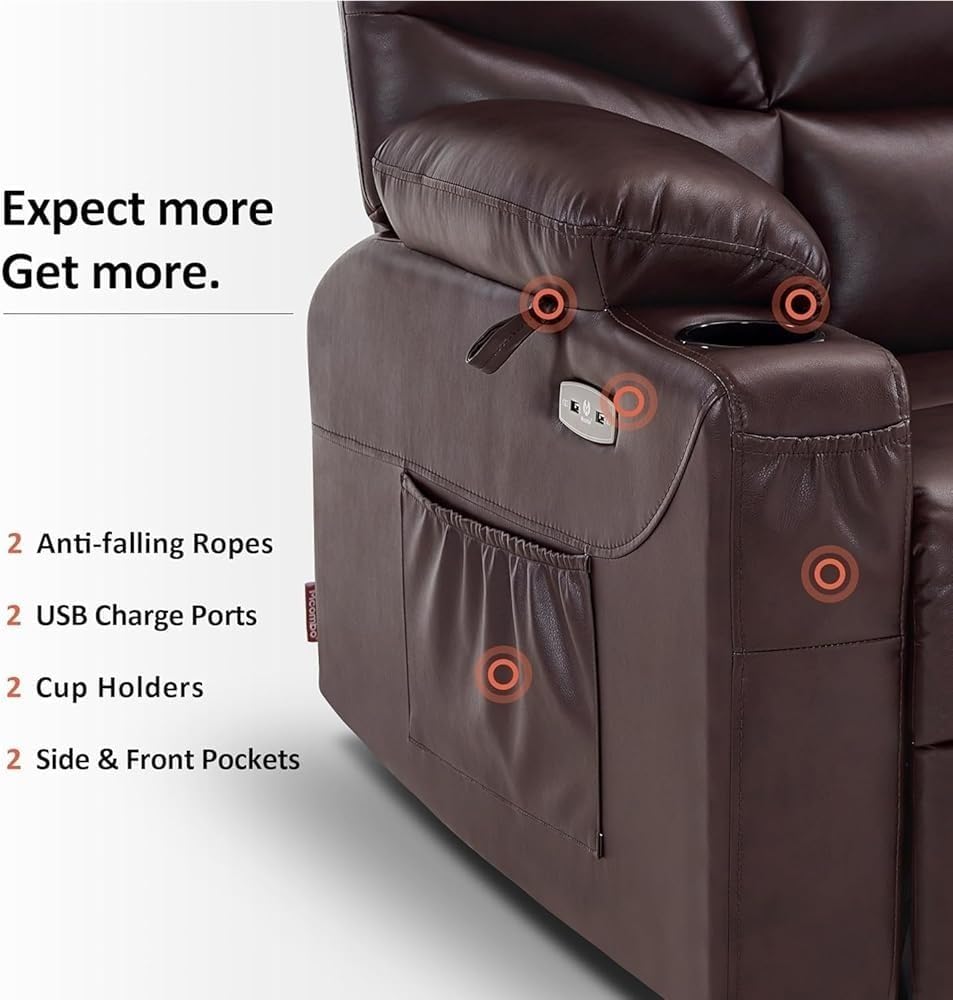 Home Theater Seating Power Lift Recliner Chair for Adults Adjustable Electric Recliner USB Port Ultra Comfortable Single Sofa