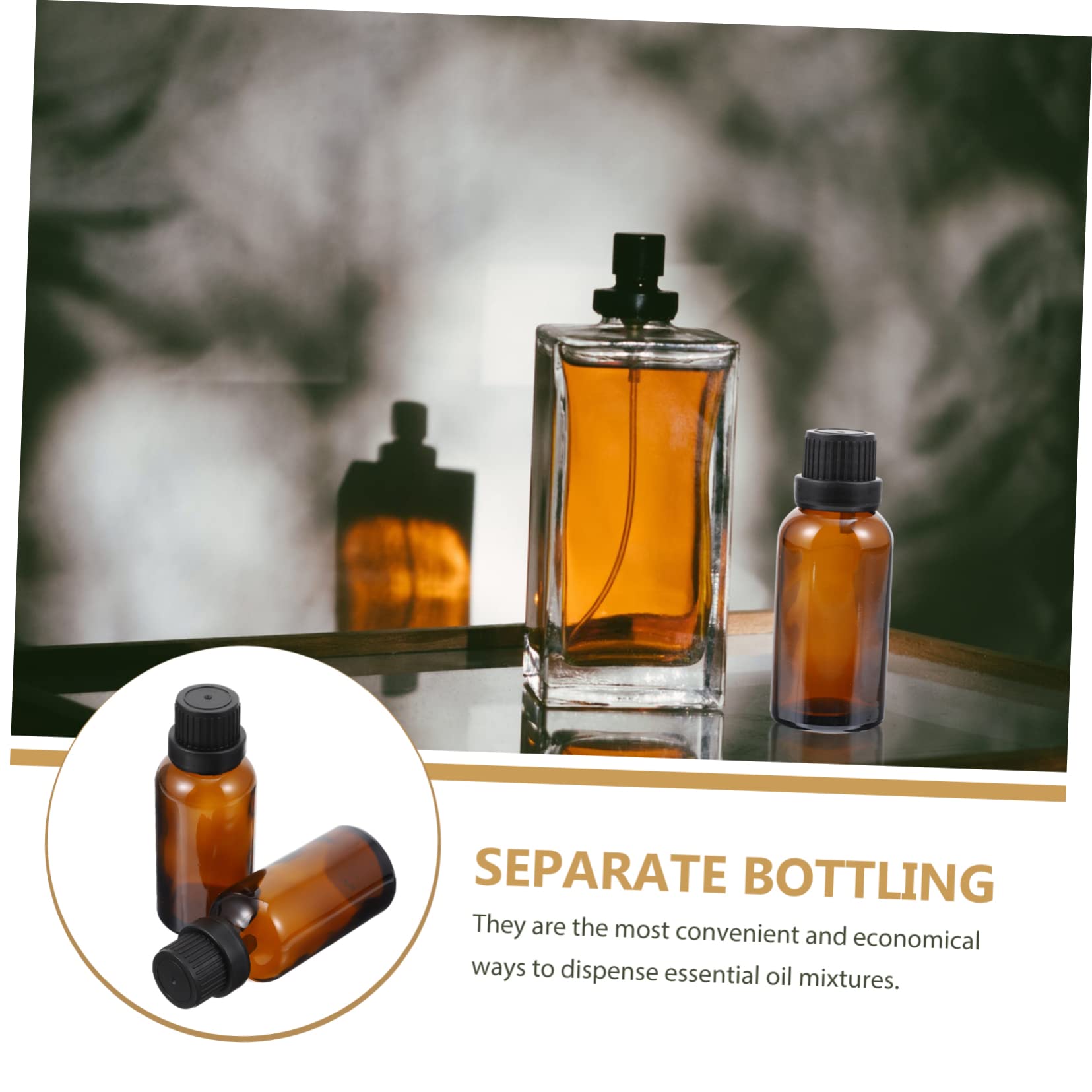 12pezzi Bottiglie in Vetro per Olio Essenziale Flaconi Fiala Piccoli per Profumo Bottiglia con Coperchio per Uso Quotidiano e Viaggio