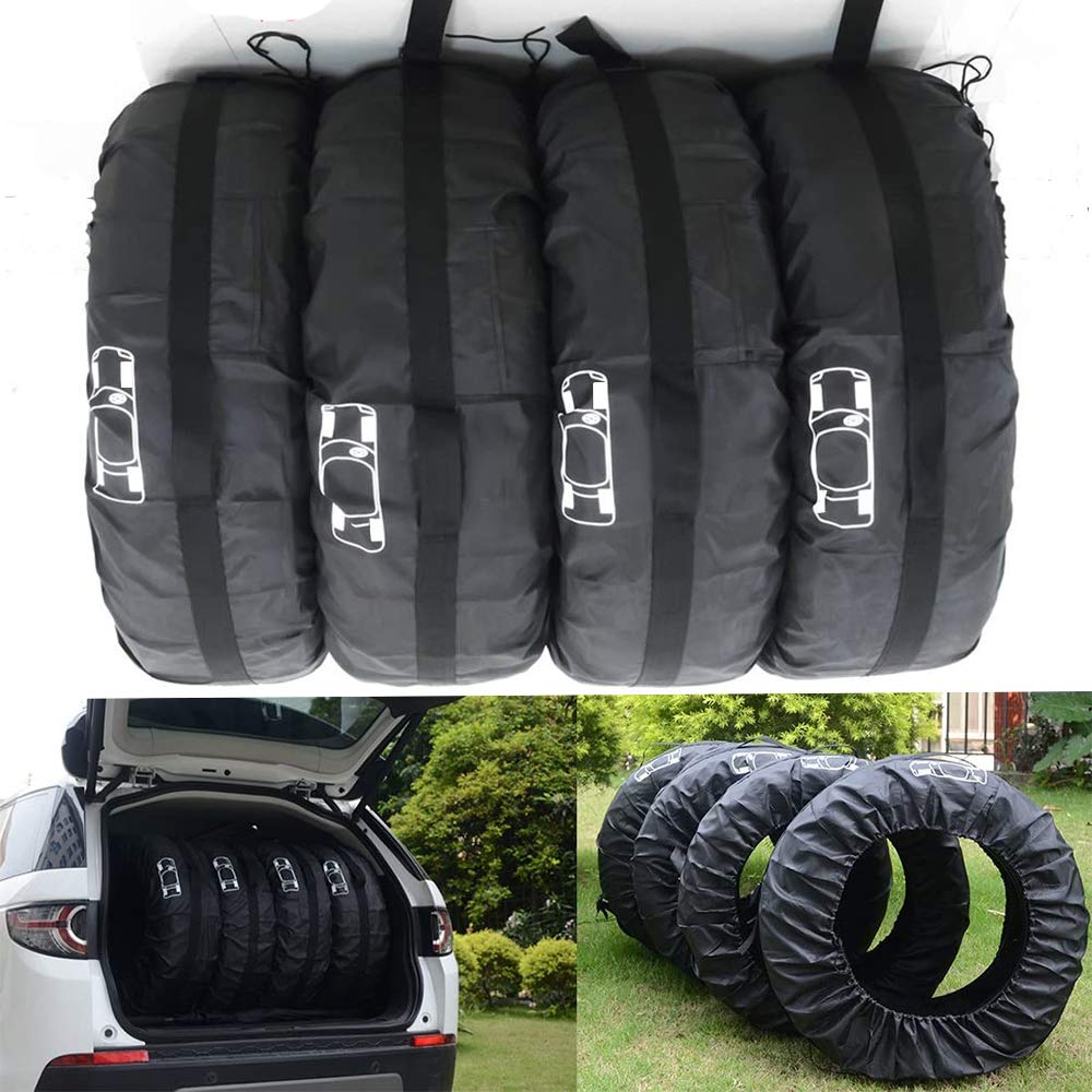 Housse Pneu 420D Oxford Protection Voiture - Sacs De Rangement Pour Pneus Avec Sac Portable