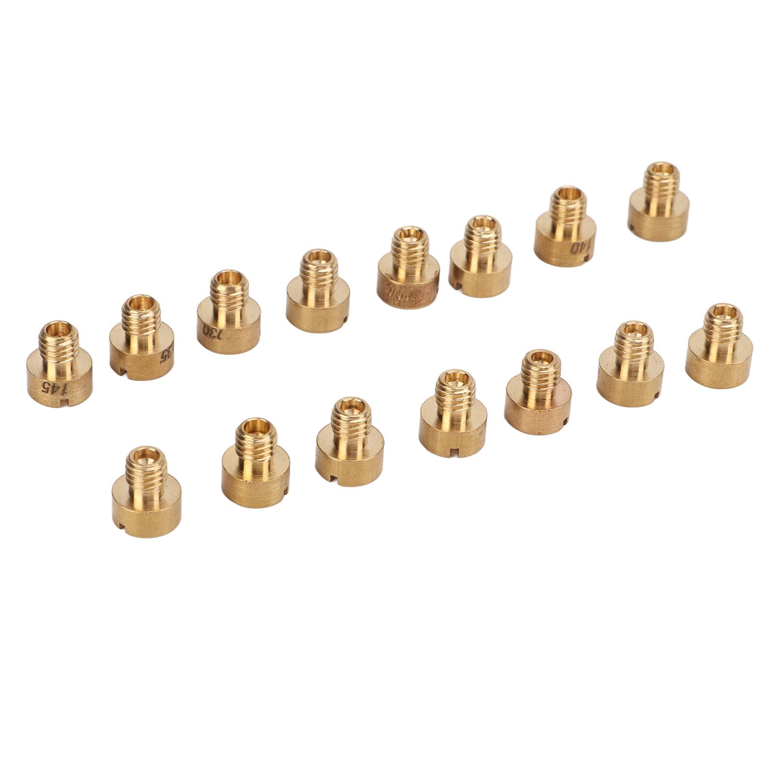 Carburetor Main Jet Kit, Gold Carb Main Nozzle Practical High Hardness 88-150 Metal for Mikuni 604 VM22 VM24 VM26 VM30