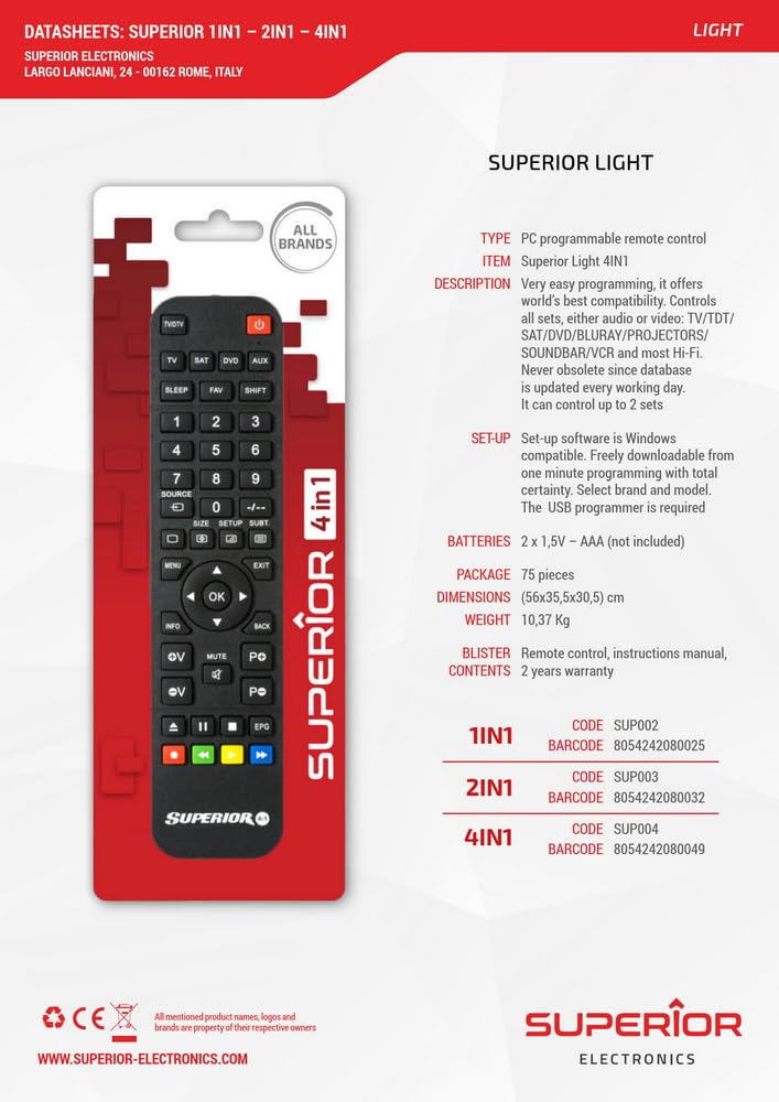 Re-Flix Universalfernbedienung Für Toshiba 39L2333D TV | 4in1 Sofort Einsatzbereit