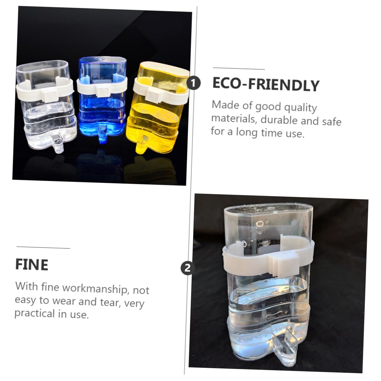 Angoily Distributore Automatico di Acqua e Cibo per Pappagalli Uccelli Gabbia 12 Pezzi Pratico in Plastica per Uso Interno ed Esterno
