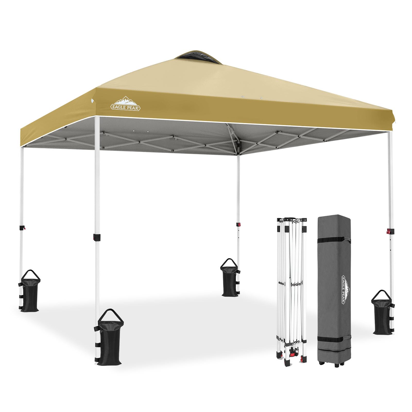 Tente auvent 3x3m beige EAGLE PEAK pour réussir vos repas de famille en extérieur