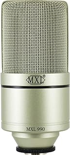 Mxl microfone condensador 990 para podcasts canto gravação de e